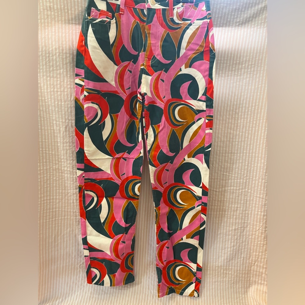 Patterned Button up pants